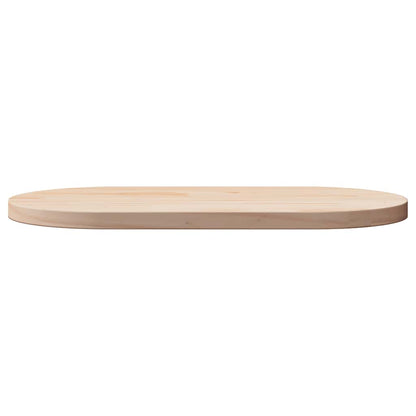 Solid Pine Oval Table Top 90x45x2.5 cm - Elegant Wood Design