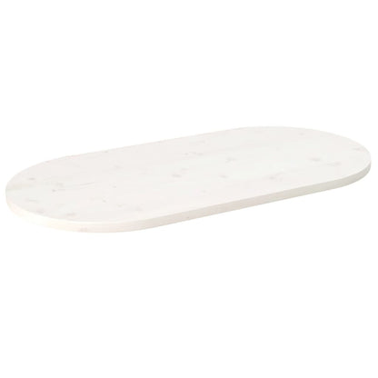 Solid Pine Oval Table Top - White, 90x45x2.5 cm