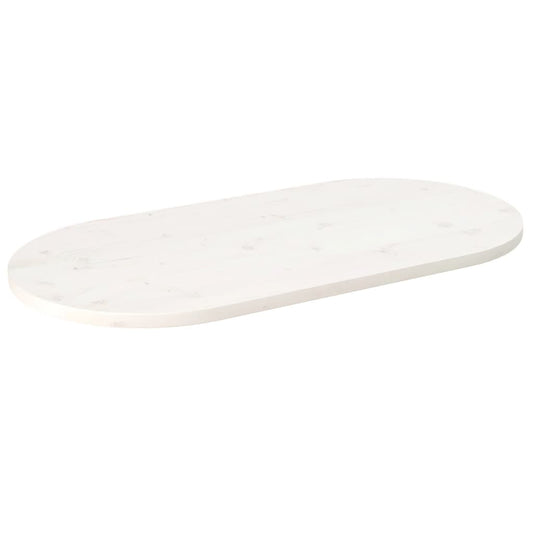 Solid Pine Oval Table Top - White, 90x45x2.5 cm