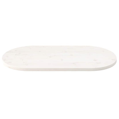 Solid Pine Oval Table Top - White, 90x45x2.5 cm