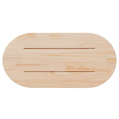Solid Pine Oval Table Top - White, 90x45x2.5 cm