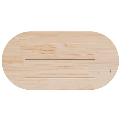 Oval Pine Solid Wood Table Top - 100x50x2.5 cm