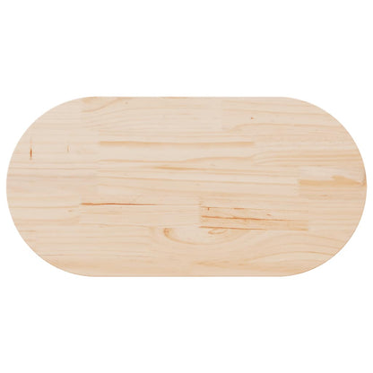Oval Pine Solid Wood Table Top - 100x50x2.5 cm