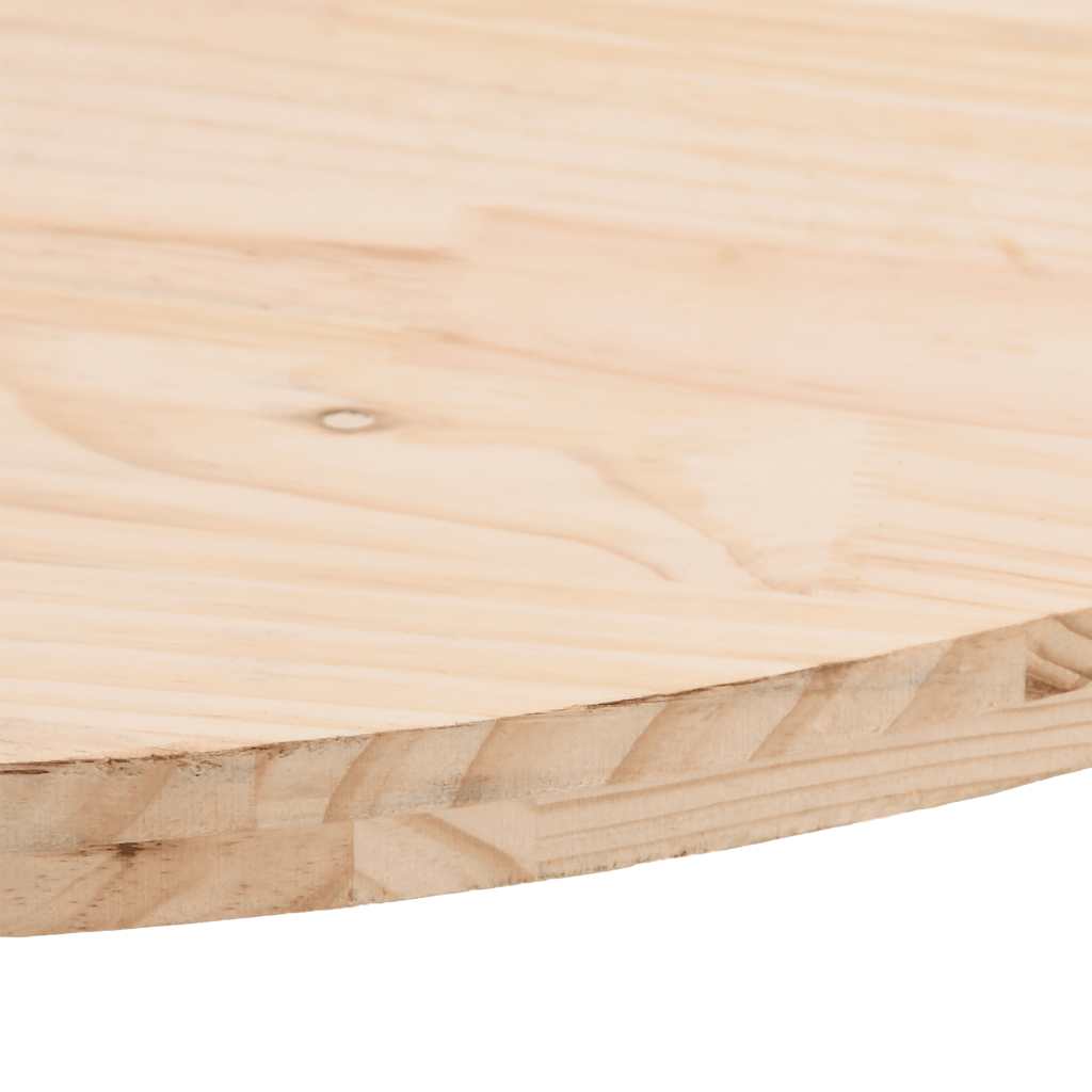 Oval Pine Solid Wood Table Top - 100x50x2.5 cm