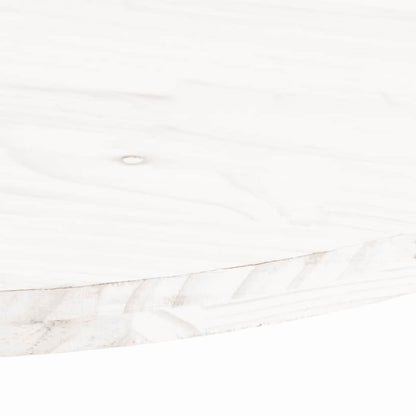Oval Solid Pine Wood Table Top - White, 100x50x2.5 cm