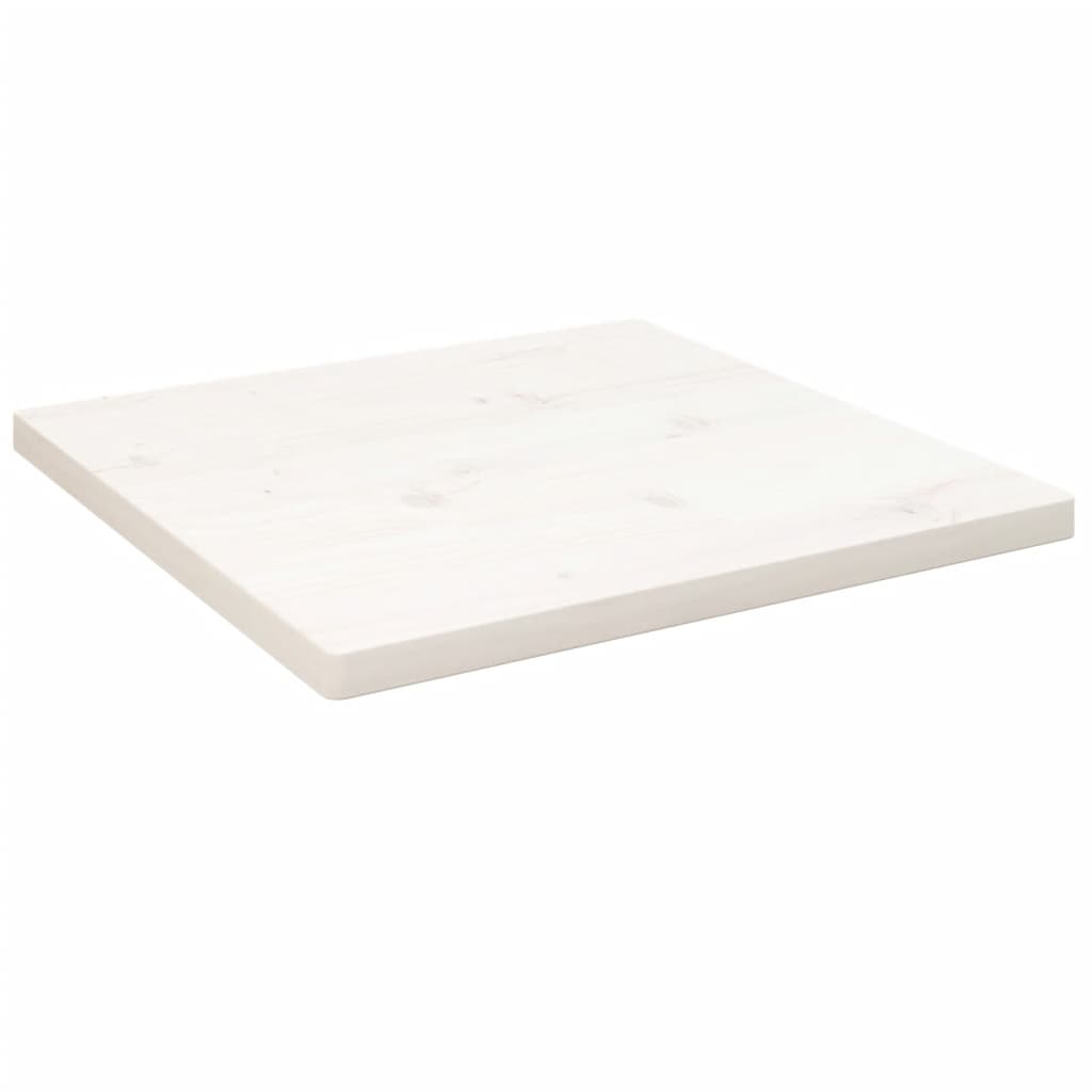 Solid Pine Square Table Top, White 50x50 cm - Durable & Stylish