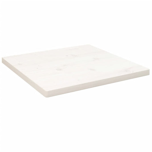 Solid Pine Square Table Top, White 50x50 cm - Durable & Stylish