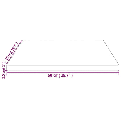 Solid Pine Square Table Top, White 50x50 cm - Durable & Stylish