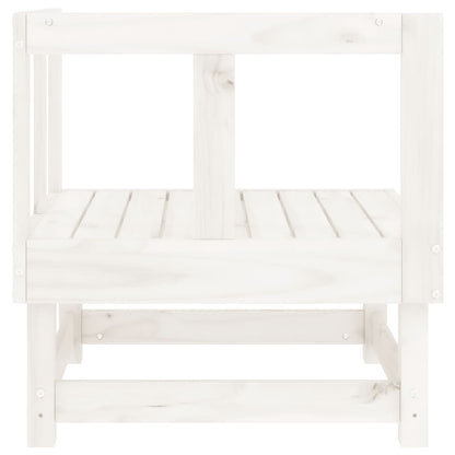 White Solid Wood Pine Garden Corner Sofa - Elegant & Durable