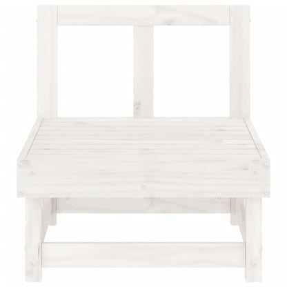 White Solid Pine Garden Middle Sofa - Elegant Outdoor Seating