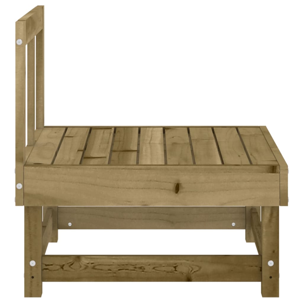 Garden Middle Sofa - Impregnated Pine Wood Furniture