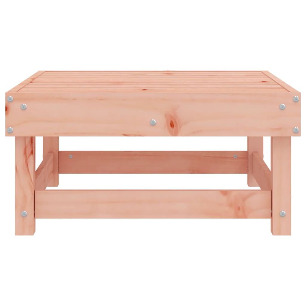 Solid Douglas Wood Garden Footstool - Durable Outdoor Seating