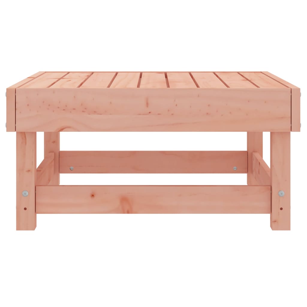 Solid Douglas Wood Garden Footstool - Durable Outdoor Seating