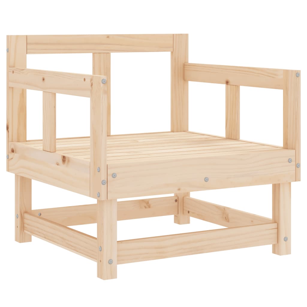 Elegant Solid Wood Pine Garden Chairs - Set of 2