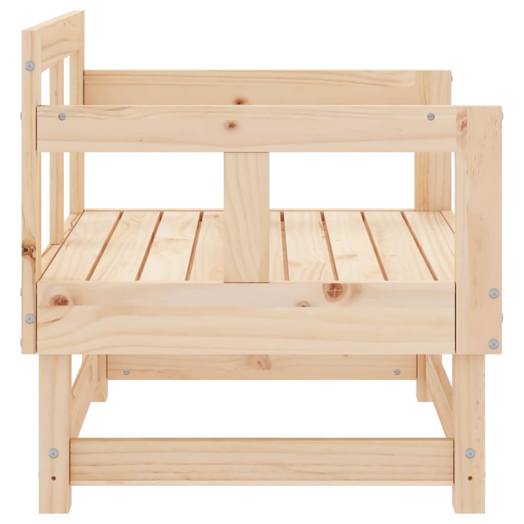 Elegant Solid Wood Pine Garden Chairs - Set of 2