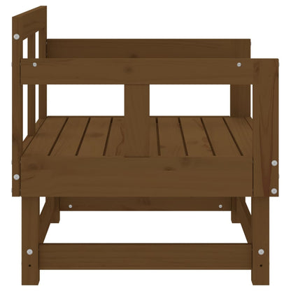 Set of 2 Honey Brown Garden Chairs, Solid Pine Wood