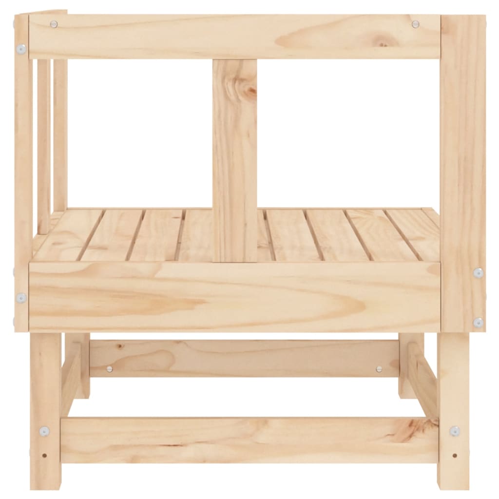 Set of 2 Garden Corner Sofas in Solid Pine Wood