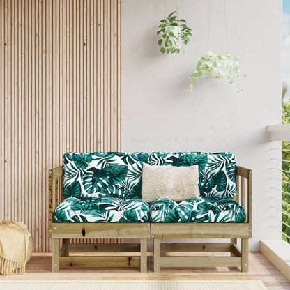 2-Piece Garden Corner Sofas - Impregnated Pine Wood