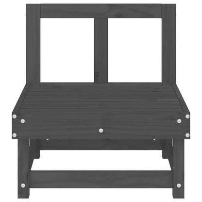 Grey Solid Wood Pine Garden Middle Sofas - 2 Piece Set