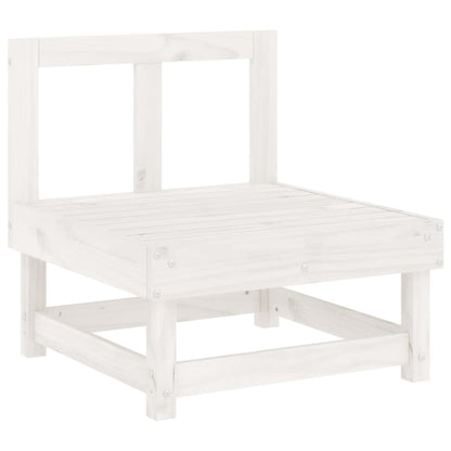 3-Piece White Pine Wood Garden Lounge Set