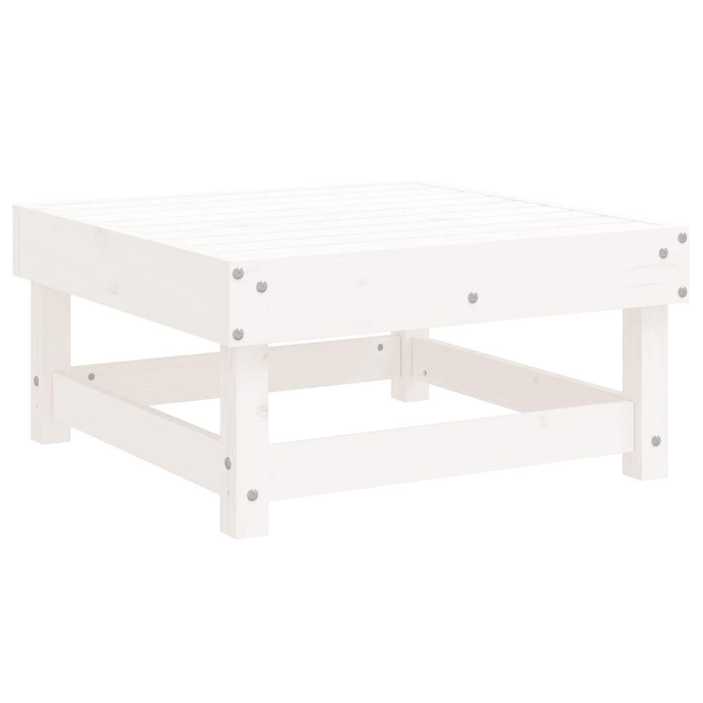 3-Piece White Pine Wood Garden Lounge Set