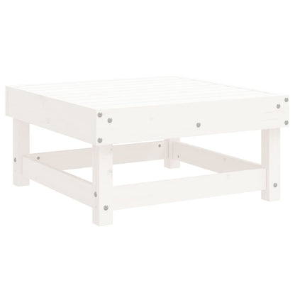 3-Piece White Pine Wood Garden Lounge Set