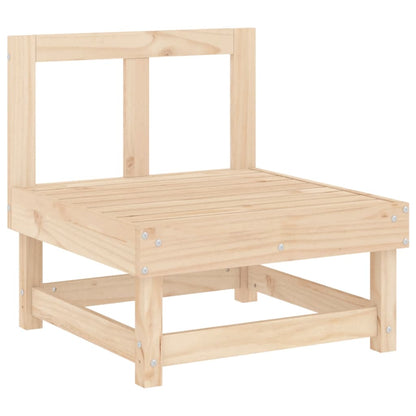 Solid Pine 3 Piece Garden Lounge Set - Natural Wood Finish
