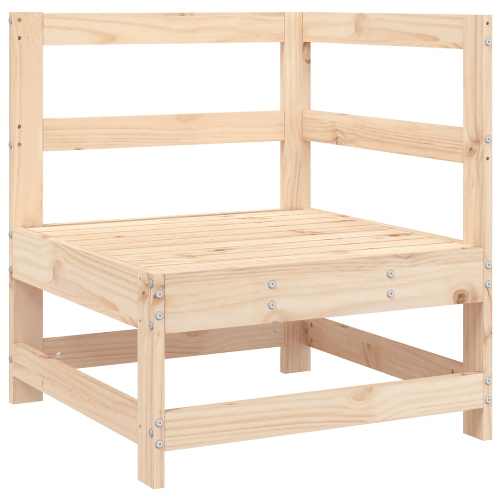 Elegant Solid Pine Garden Corner Sofa - Natural Wood Finish