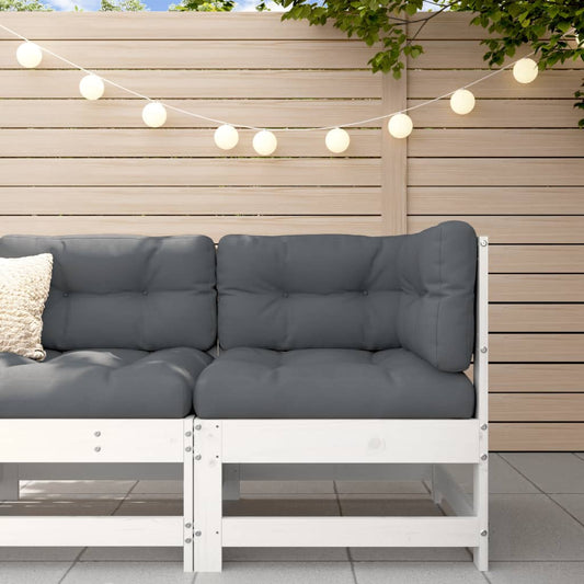 White Pine Solid Wood Garden Corner Sofa - Stylish & Durable