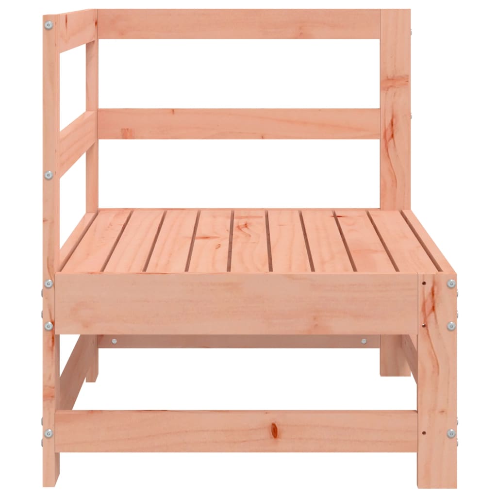 Elegant Solid Wood Garden Corner Sofa in Rich Douglas Finish