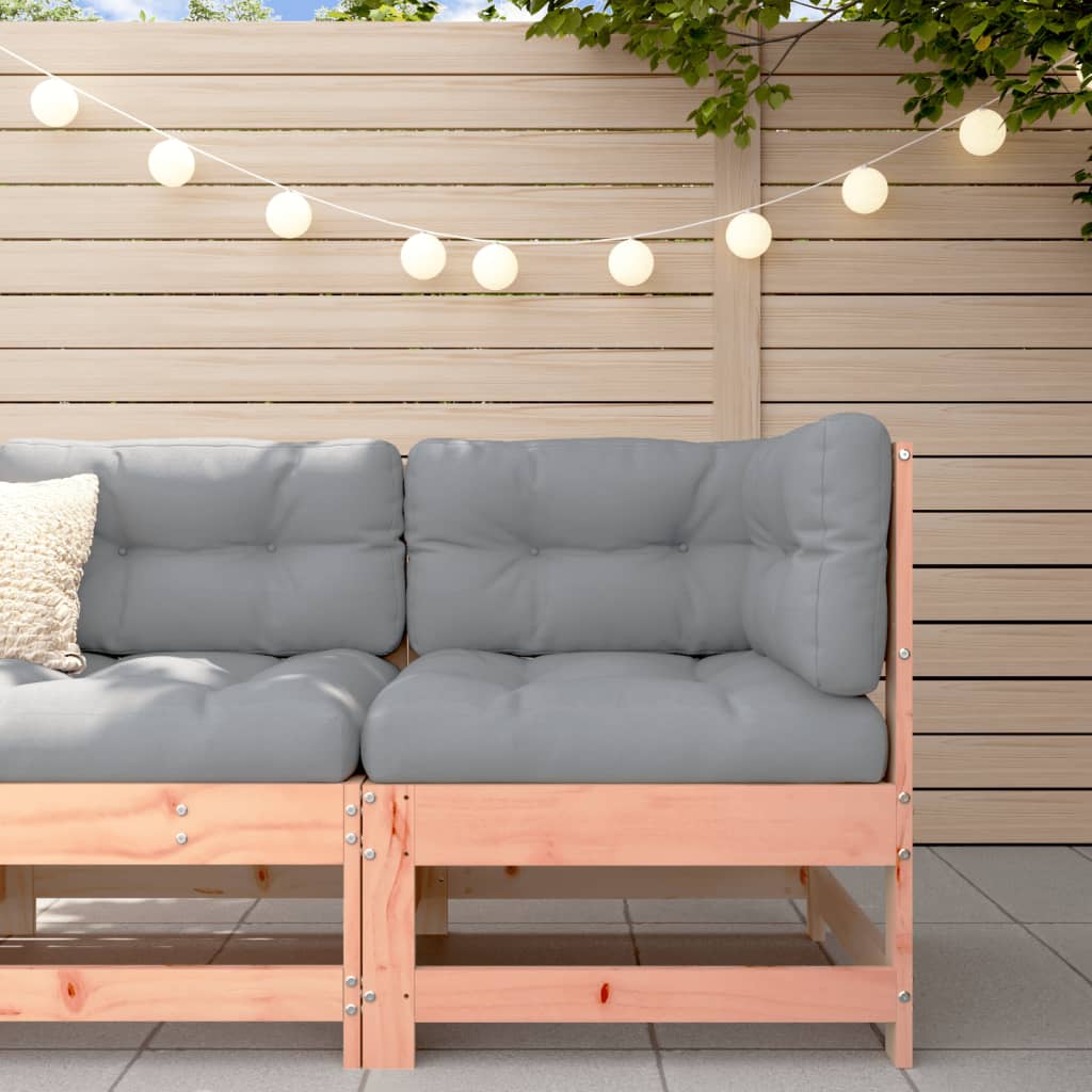 Elegant Solid Wood Garden Corner Sofa in Rich Douglas Finish