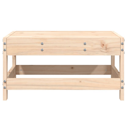 Solid Pine Wood Garden Footstool - Durable Outdoor Comfort