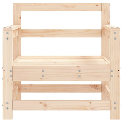 Solid Pine Wood Garden Chairs Set, 2-Piece Outdoor Seating