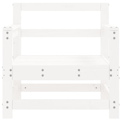 White Solid Wood Pine Garden Chairs - Set of 2 Durable & Stylish