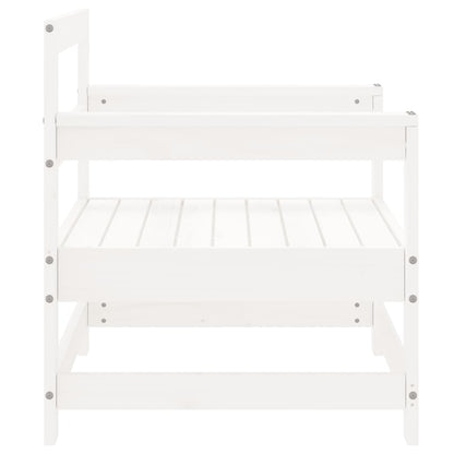 White Solid Wood Pine Garden Chairs - Set of 2 Durable & Stylish