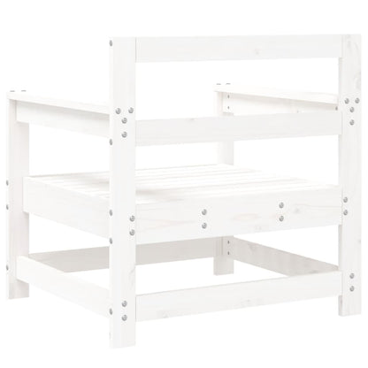 White Solid Wood Pine Garden Chairs - Set of 2 Durable & Stylish