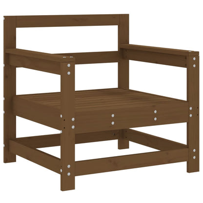 Solid Wood Pine Garden Chairs 2 pcs, Honey Brown Finish