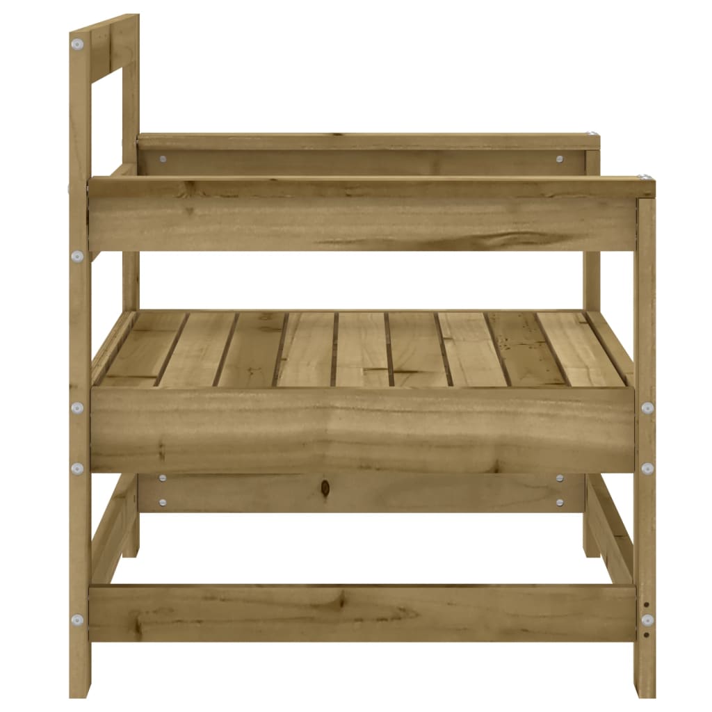 2-Piece Pine Wood Garden Chairs, Impregnated for Durability
