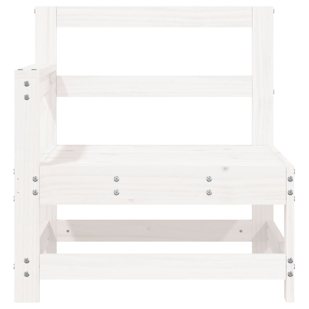 White Solid Wood Pine Garden Corner Sofa - Stylish & Durable