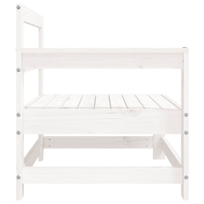 White Solid Wood Pine Garden Corner Sofa - Stylish & Durable