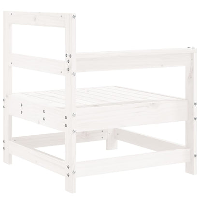 White Solid Wood Pine Garden Corner Sofa - Stylish & Durable