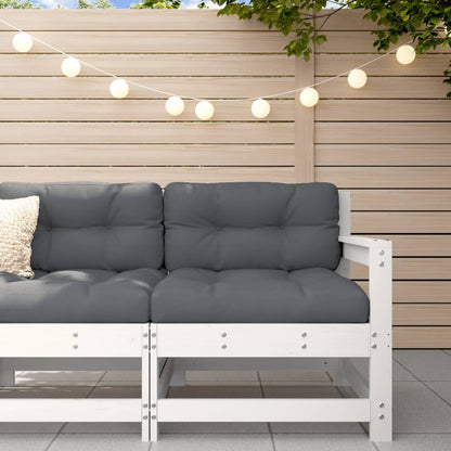 White Solid Wood Pine Garden Corner Sofa - Stylish & Durable