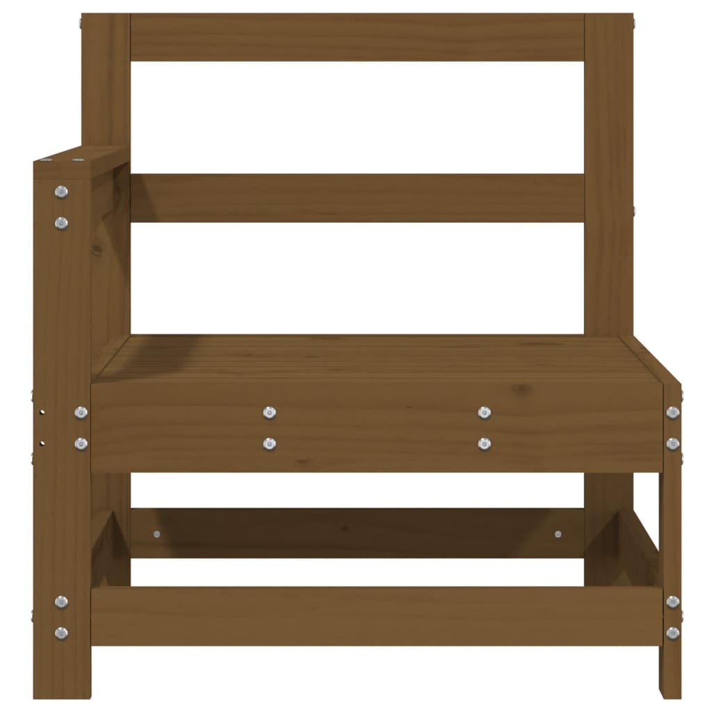 Honey Brown Corner Sofa - Solid Pine Wood Elegance