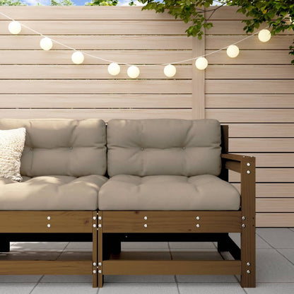 Honey Brown Corner Sofa - Solid Pine Wood Elegance