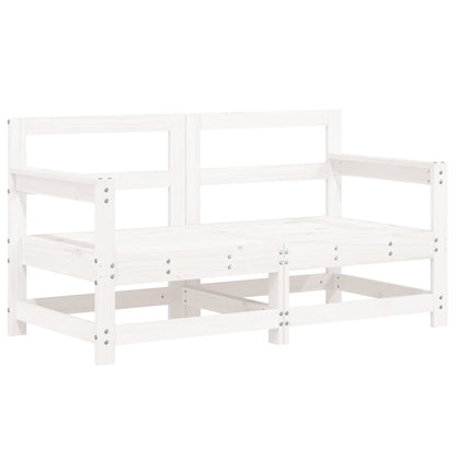 White Solid Pine 2-Piece Garden Corner Sofa Set