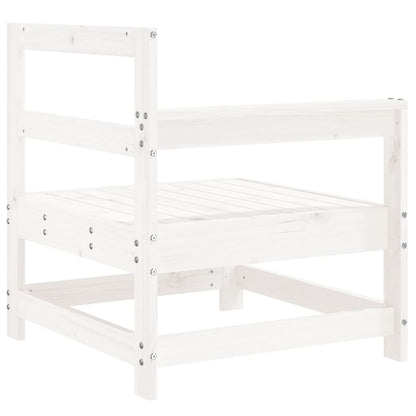 White Solid Pine 2-Piece Garden Corner Sofa Set