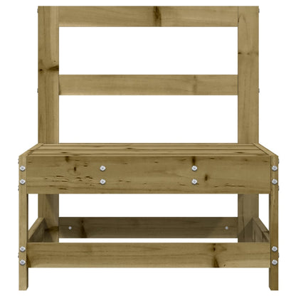 2-Piece Garden Middle Sofas, Impregnated Pine Wood Outdoor Furniture