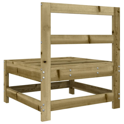 2-Piece Garden Middle Sofas, Impregnated Pine Wood Outdoor Furniture