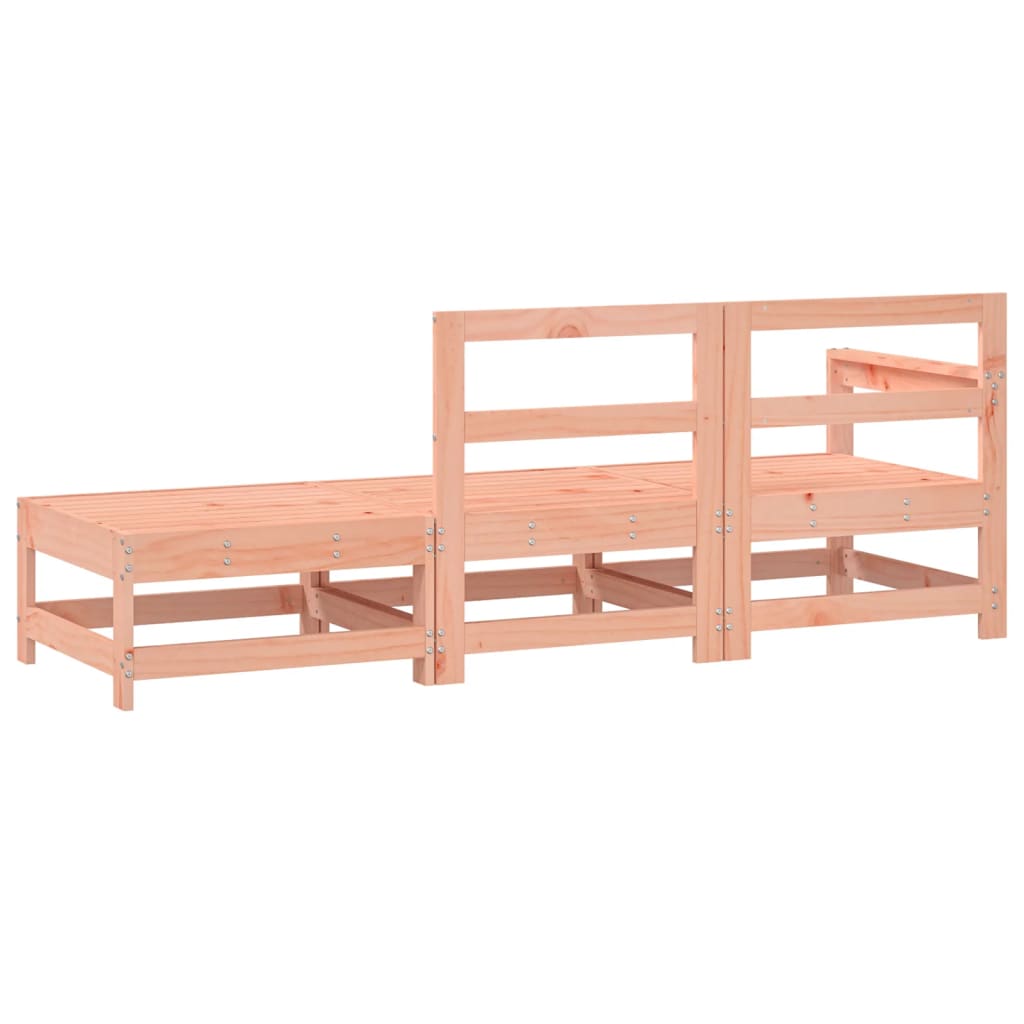 3 Piece Solid Wood Douglas Garden Lounge Set - Stylish & Durable