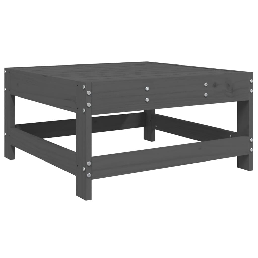 4 Piece Grey Solid Pine Wood Garden Lounge Set